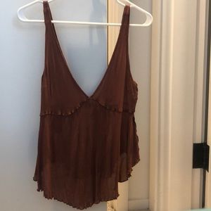 Free People Brick Red Tank